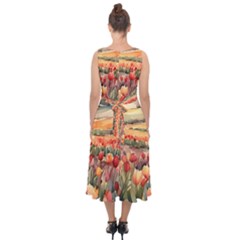 Midi Tie-Back Chiffon Dress 