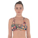 Tulips Field Tree Cross Back Sports Bra
