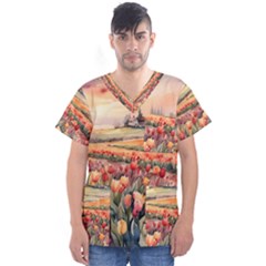 Men s V-Neck Scrub Top 