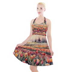 Halter Party Swing Dress  