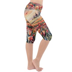 Lightweight Velour Cropped Yoga Leggings 