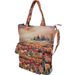 Tulips Field Tree Shoulder Tote Bag