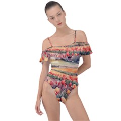 Frill Detail One Piece Swimsuit 