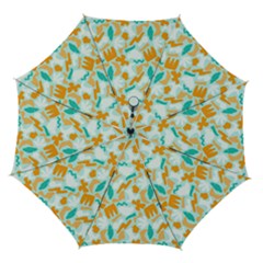 Design Pattern Seamless Tropical Automatic Folding Umbrella with Case (Medium) from UrbanLoad.com