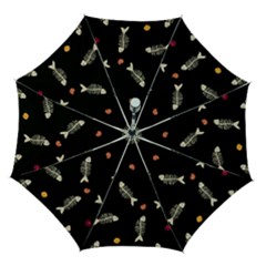 Pattern Design Seamless Fishbone Automatic Folding Umbrella with Case (Medium) from UrbanLoad.com