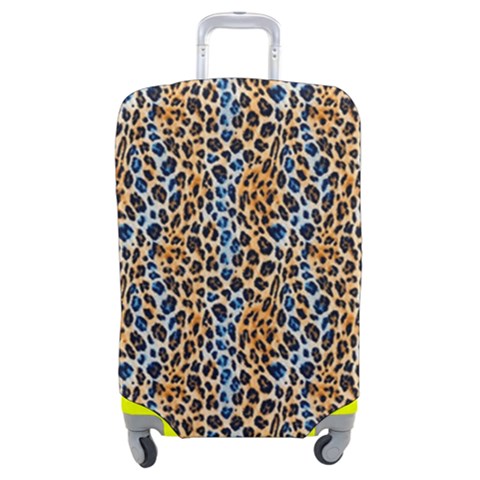 Blue Brown Leopard Luggage Cover (Medium) from UrbanLoad.com
