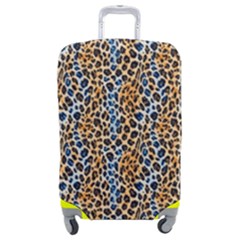 Blue Brown Leopard Luggage Cover (Medium) from UrbanLoad.com