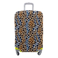 Blue Brown Leopard Luggage Cover (Small) from UrbanLoad.com