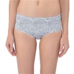 Light Grey Snake Mid-Waist Bikini Bottoms