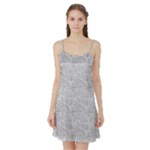 Light Grey Snake Satin Night Slip