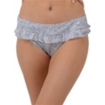 Light Grey Snake Frill Bikini Bottoms