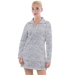 Light Grey Snake Women s Long Sleeve Casual Dress