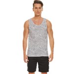 Light Grey Snake Men s Wide Collar Tank Top