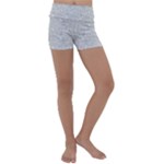 Light Grey Snake Kids  Lightweight Velour Yoga Shorts
