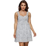 Light Grey Snake Ruffle Strap Babydoll Chiffon Dress