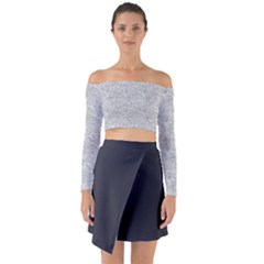 Long Sleeve Off Shoulder Crop Top 