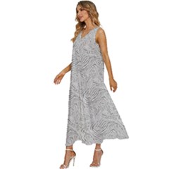 V-Neck Sleeveless Wide Leg Pants Overalls 