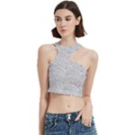 Light Grey Snake Cut Out Top