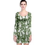 Easter bunny pattern Long Sleeve Bodycon Dress