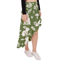 Asymmetrical Ruffle Hem Skirt  