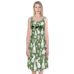 Easter bunny pattern Midi Sleeveless Dress