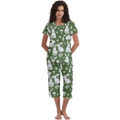 Short Sleeve 3/4 Length Pants Lounge Set 