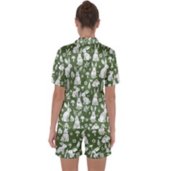 Satin Short Sleeve Pajamas Set 