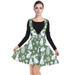 Easter bunny pattern Plunge Pinafore Dress