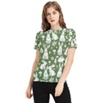 Easter bunny pattern Women s Short Sleeve Rash Guard