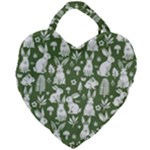 Easter bunny pattern Giant Heart Shaped Tote