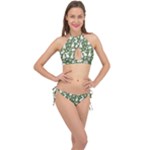 Easter bunny pattern Cross Front Halter Bikini Set