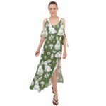 Easter bunny pattern Maxi Chiffon Cover Up Dress