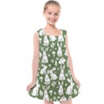 Easter bunny pattern Kids  Cross Back Dress