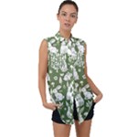 Easter bunny pattern Sleeveless Chiffon Button Shirt