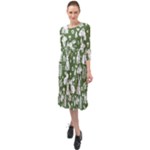 Easter bunny pattern Ruffle End Midi Chiffon Dress