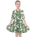 Easter bunny pattern Kids  All Frills Chiffon Dress