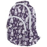 Easter bunny pattern Rounded Multi Pocket Backpack