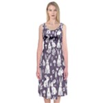 Easter bunny pattern Midi Sleeveless Dress