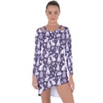 Easter bunny pattern Asymmetric Cut-Out Shift Dress