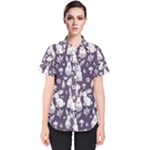 Easter bunny pattern Women s Short Sleeve Shirt