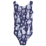 Easter bunny pattern Kids  Cut-Out Back One Piece Swimsuit