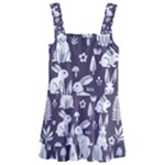Easter bunny pattern Kids  Layered Skirt Swimsuit