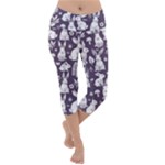 Easter bunny pattern Lightweight Velour Capri Yoga Leggings