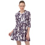 Easter bunny pattern Mini Skater Shirt Dress