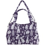 Easter bunny pattern Double Compartment Shoulder Bag