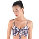 Easter bunny pattern Woven Tie Front Bralet