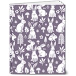 Easter bunny pattern 7  x 9  Hardcover Notebook