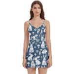 Easter bunny pattern Body Wrap Sleeveless V-Neck Mini Dress