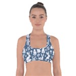 Easter bunny pattern Cross Back Sports Bra