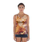 Burnt paper texture print design Sport Tank Top 